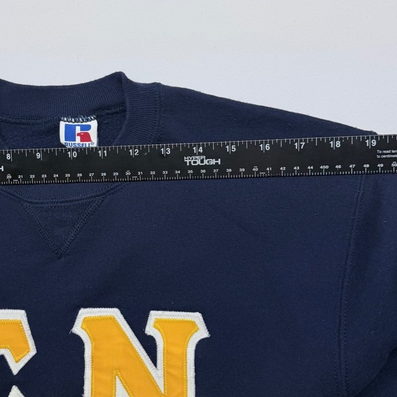 Vintage Russell Athletic Sigma Nu Sweatshirt Navy Blue Made in USA Mens Medium - Picture 7 of 10
